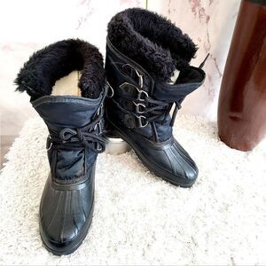 Sorel waterproof duck boots with warm wool lining